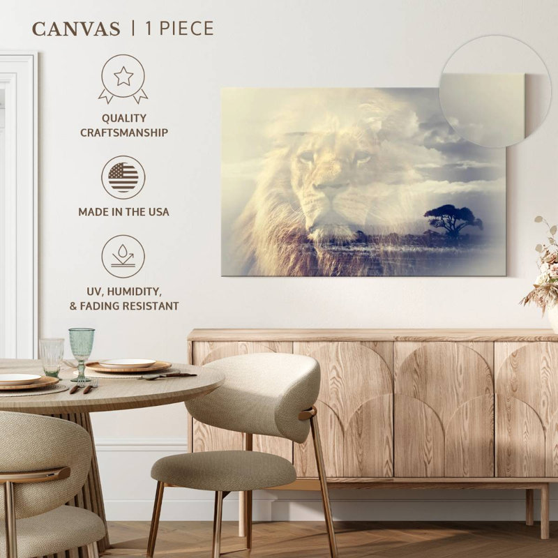 Lion Lion Of Lions, reproduction sur toile, H 8 po x l 12 po x P 1 po