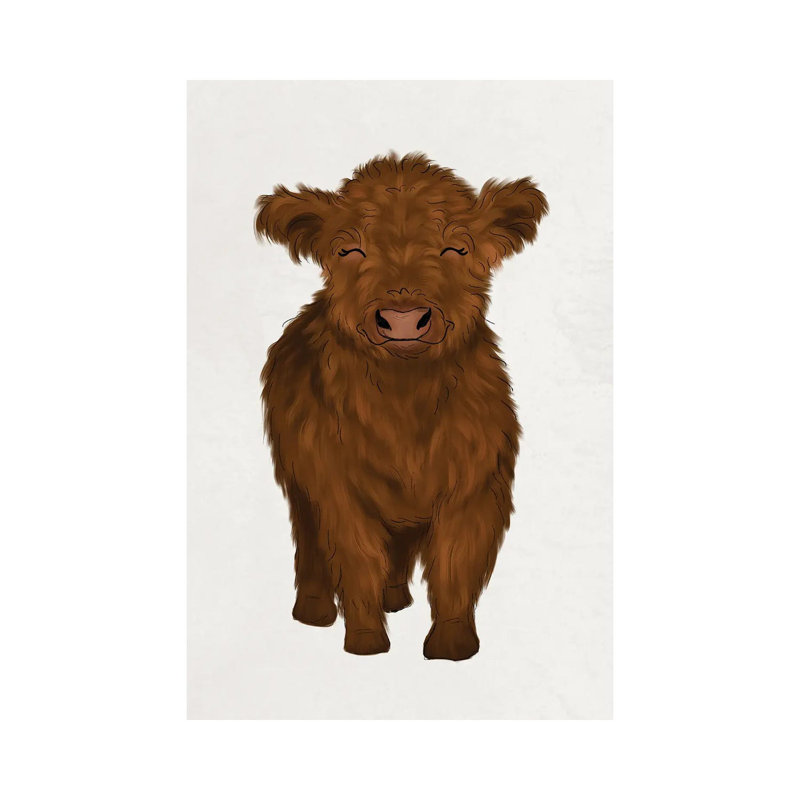 Baby Highland Cow by Katie Bryant - Wrapped Canvas Gallery-Wrapped Canvas Giclée, 101.6 cm H x 66.04 cm W x 1.91 cm D