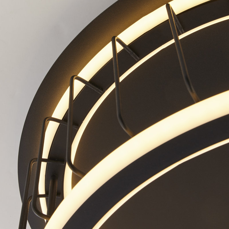 Lechiaro LED Flush Mount, 17.5cm H x 40cm W x 40cm D