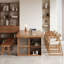 Bureau de direction rectangulaire en bois massif noyer-1418697330