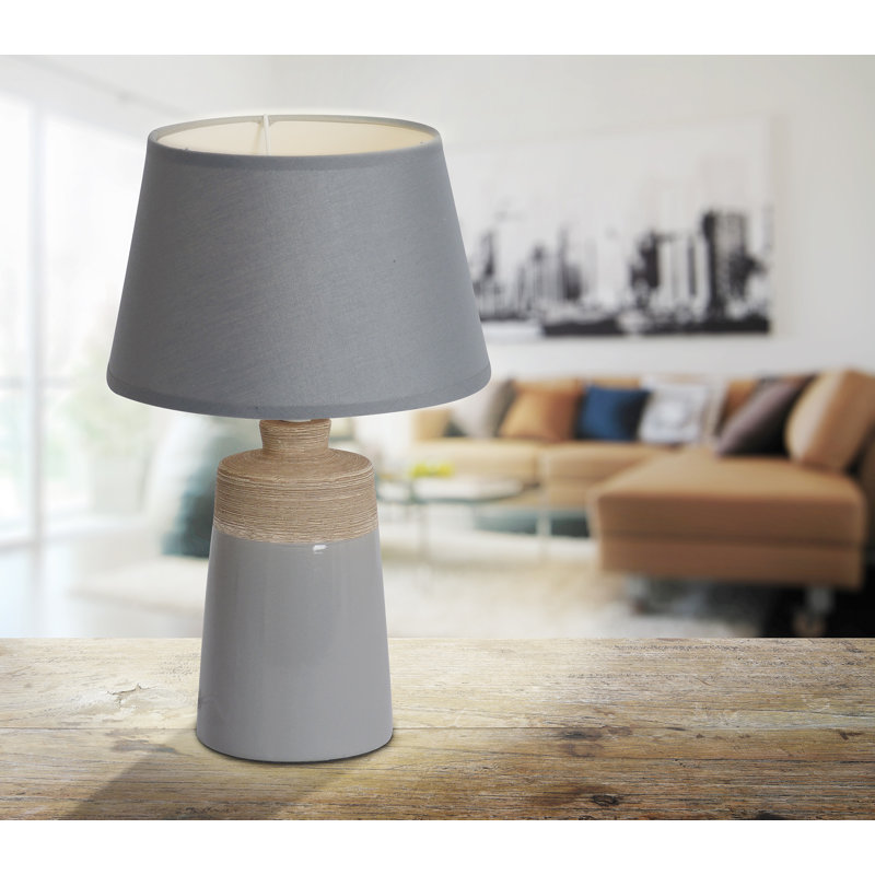 Antique 31cm Table Lamp, Grey