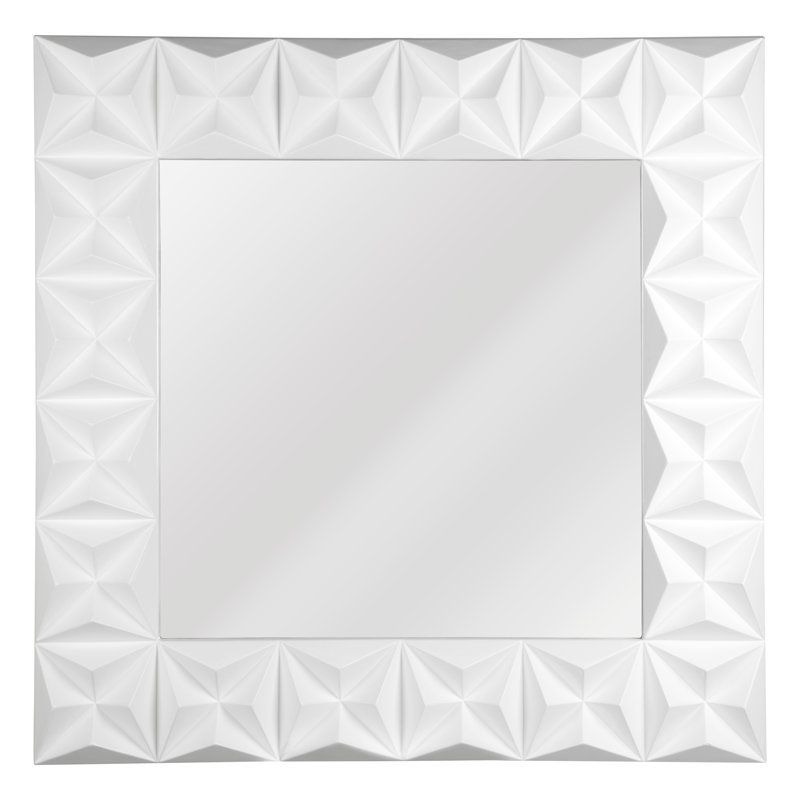 Bjarne Flat Wall Mirror, White