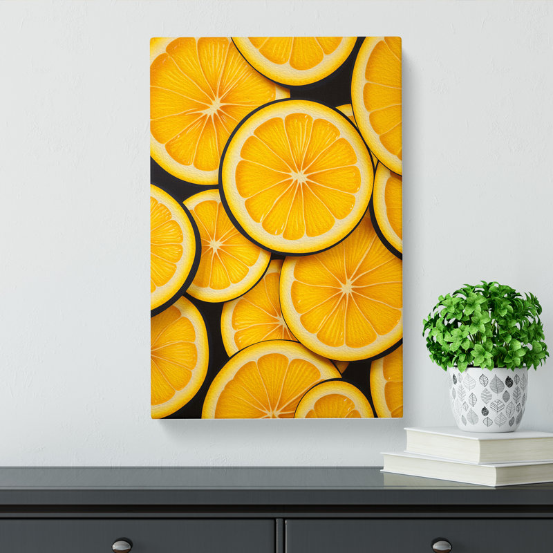 Lemon Fruit Op - Print, 76cm H x 50cm W x 3cm D