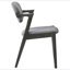 Chaise de salle à manger brune, grise et noire (ensemble de 2)-1704906631