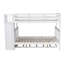 Lit superposé simple en bois massif avec lit gigogne simple et garde-corps, finition blanche pour le rangement de luxe de chambre à coucher - Dortoir-118027597