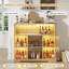 Wine Cabinet with RGB Lighting, Charging Station, 4 Removable Wine Racks (Exclude Refrigerator)-222118043