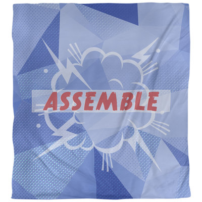 Housse de couette simple Assemble Superhero Art