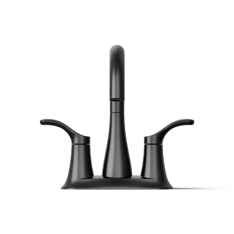 Simplice Centerset Bathroom Sink Faucet, Black, 0.5  GPM