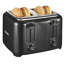 Proctor Silex 4-Slice Toaster, Black, Extra-Wide Slot Toaster with Cool-Touch Walls, Shade Selector, Toast Boost, Auto Shutoff, Cancel Button, 24215G