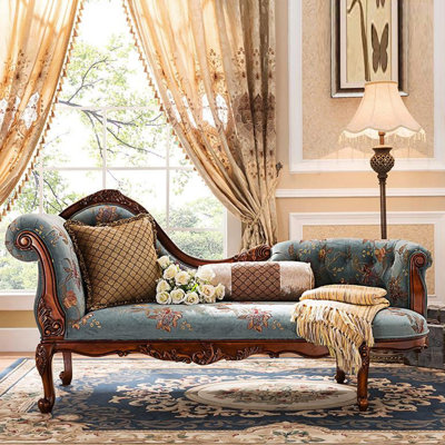 Fauteuil de princesse de 70,87 po en bois massif de style américain