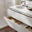   Ensemble de meuble-lavabo mural ovale double avec comptoir en quartz blanc pur de 1,5 po Ensuko-2009172344-2009172346