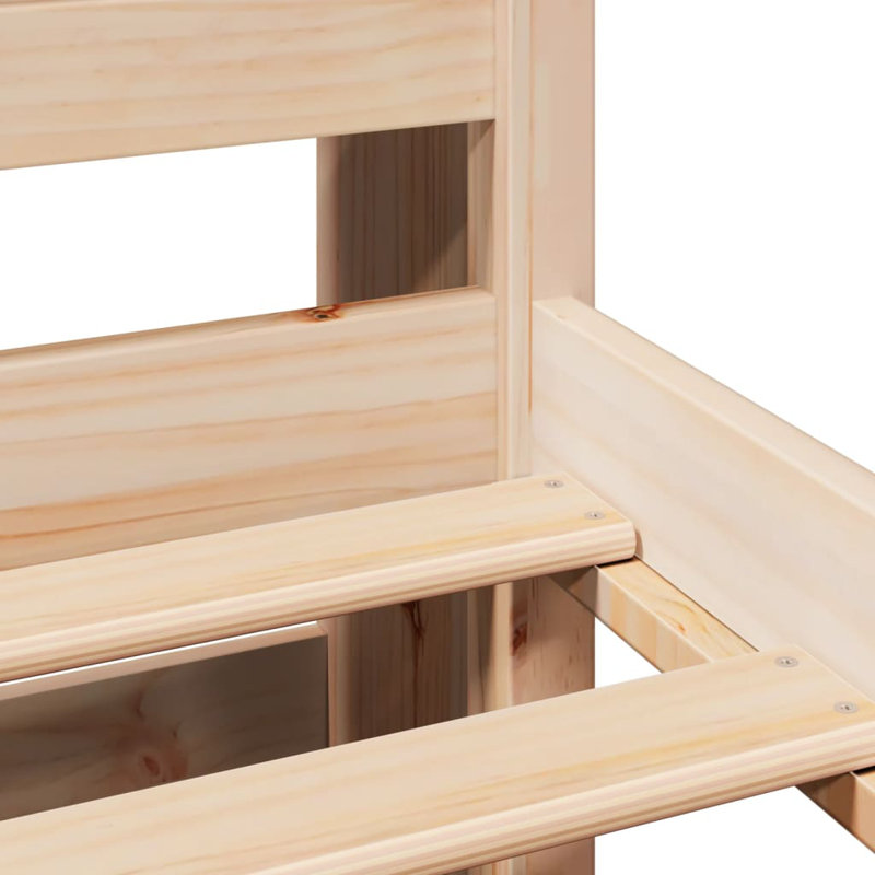 Bookcase Bed Without Mattress Solid Wood Pine