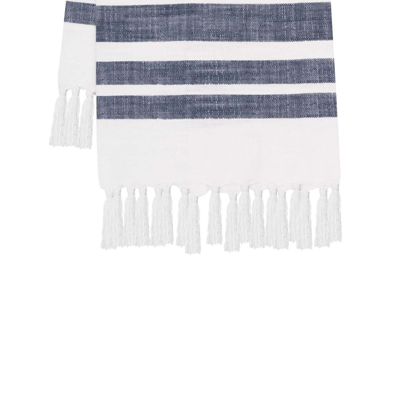 Serviette Morgan Indigo, White