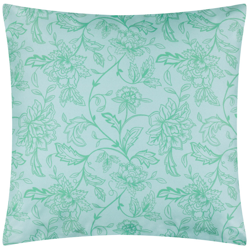 Anemone Bananas Indoor / Outdoor Floral Red Square Throw, Polyester