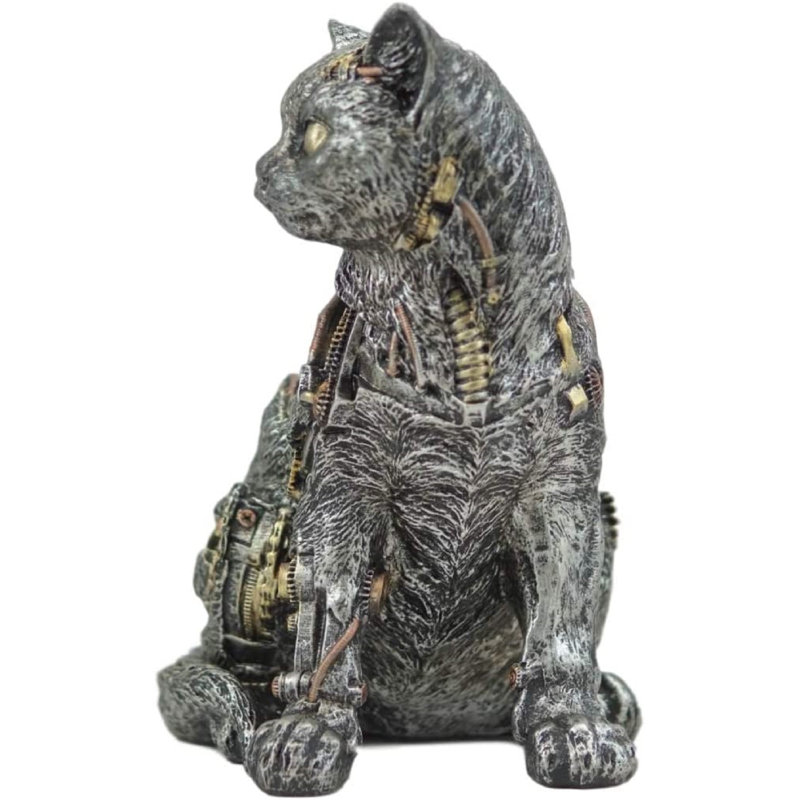 Figurine de chat Cyborg