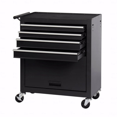 4-Drawer  Tool Chest Cabinet, Cabinet With 4 Wheels Tool Chest Cabinet With Drawers, Suitable For Garages, Warehouses, Workshops, Repair Shops (Tool Cabinet Category), Rolling