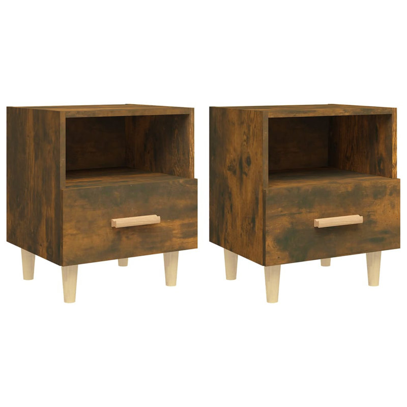 Rasen 2 Drawer Bedside Table, Oak