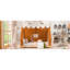Lit simple rustique avec tente polyvalente, MDF conçu pour les enfants