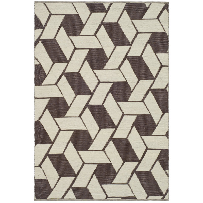 Bram Geometric Hand Woven Area Rug, Rectangle 122 x 183 cm