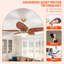 Ventilateur de plafond 52 "avec feuilles de palmier tropical avec lumière