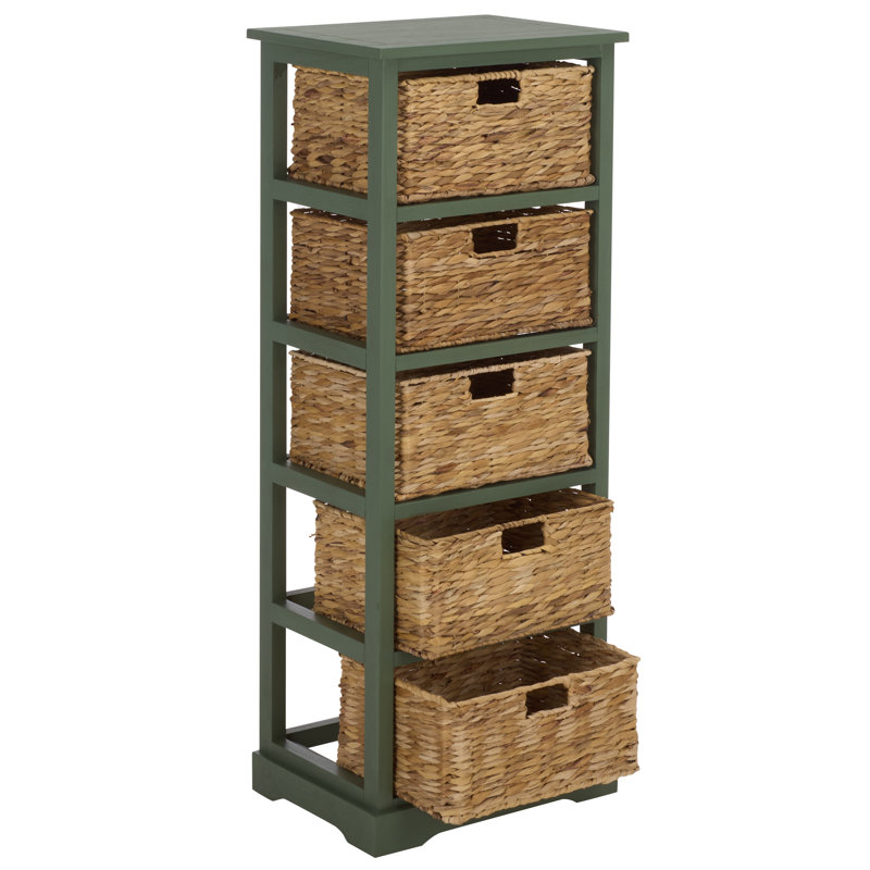 Commode décorative 5 tiroirs Painswick, Vieux vert