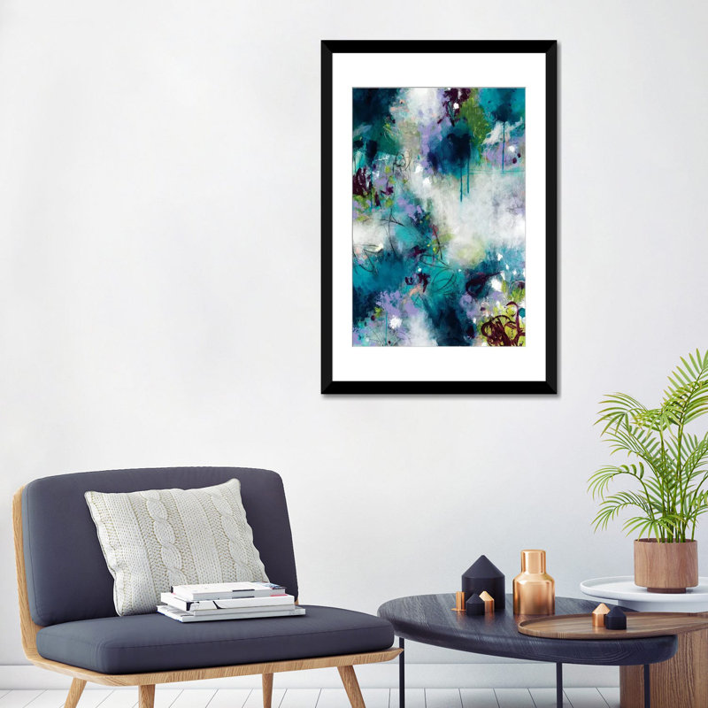 " Preeminent Surrender " by Paulette Insall, 32" H x 24" W x 1" D, Black Framed Fine Art Paper, White