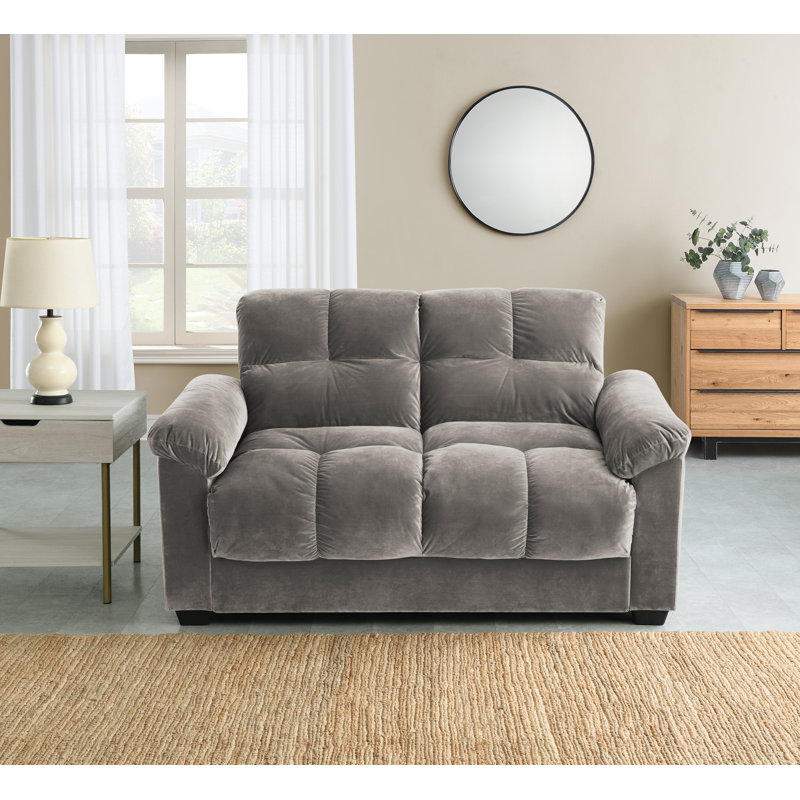 Laymantown Sofa Bed, 2, Mink Grey Velvet