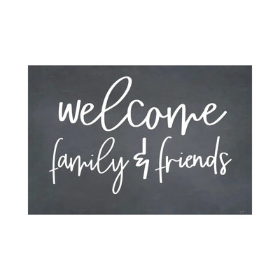 Welcome Family And Friends by Lux + Me Designs - Wrapped Canvas Print