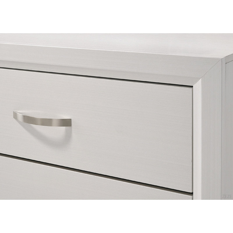 Mobilier de chambre contemporain à 1 commode 5 tiroirs 1 chambre, Noir / blanc