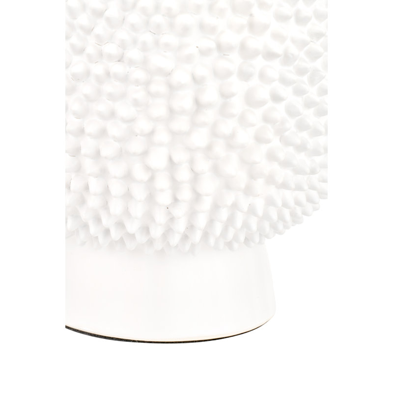 Ceramic Table Lamp, 20.87" H x 13.78" W x 13.78" D, White, Brown