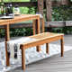 Summerton 4-Person Teak Outdoor Rectangular 59" Long Dining Set