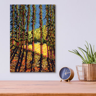  Art mural en verre «Windbride» par Bebe Keith, 12 po x 16 po