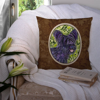 Skye Terrier Outdoor Reversible Throw Pillow