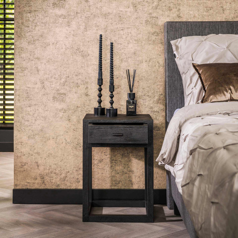 Preethi 35cm W Solid Wood Bedside Table