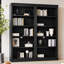 Bibliothèque à 5 espaces de rangement, bois massif, tablettes réglables, DEL, noir pour bibliothèque de 82,42 po de hauteur, crayon