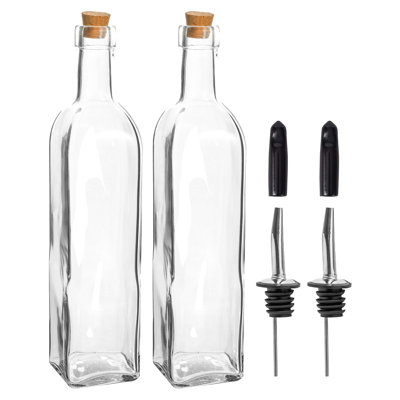 Glass Oil & Vinegar Cruet Set