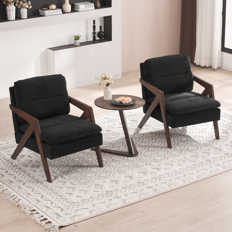 Fauteuil d'appoint Mid-Century, Noir