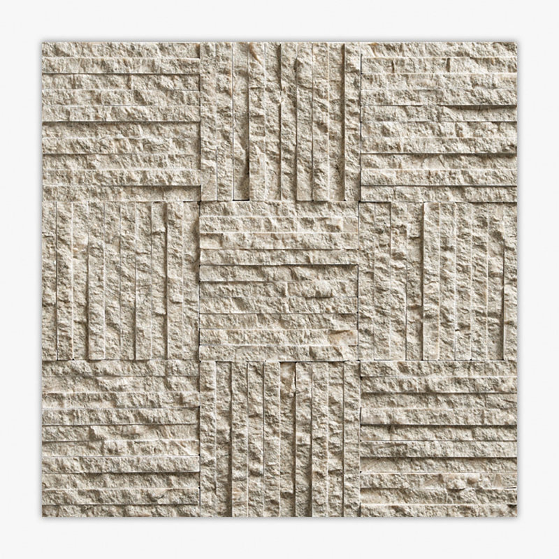 Seagrass Splitface Prague Limestone Mosaic