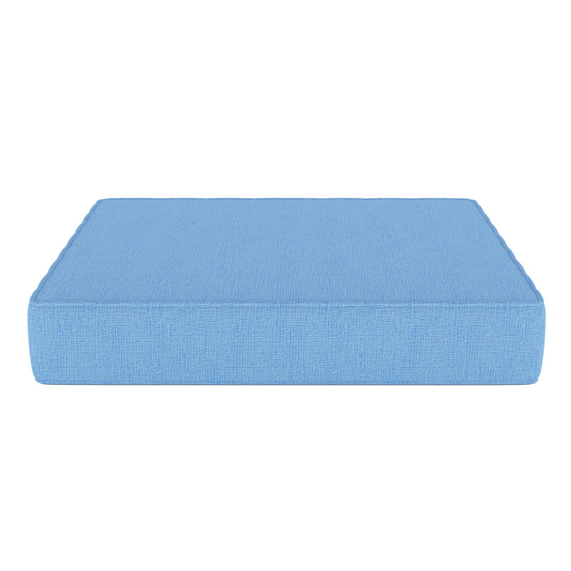 Sunbrella® Outdoor Ottoman Cushion, 3.5" H x 23.5" W x 20.5" D, Sunbrella® Canvas Air Blue