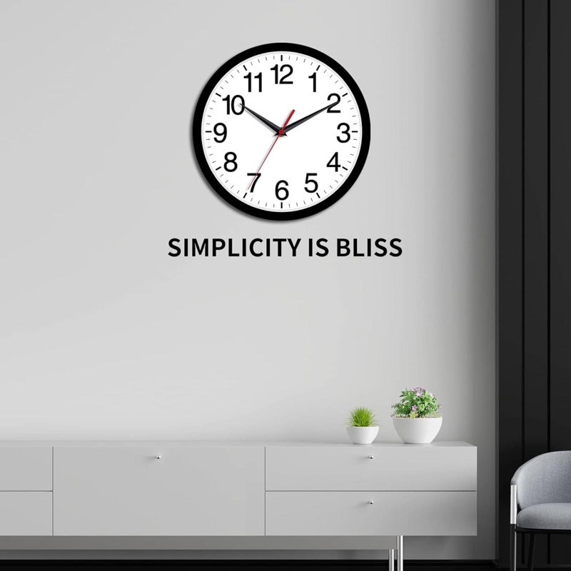 Petite horloge murale silencieuse sans pile
