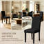 Chaises de salle à manger rembourrées Parsons (ensemble de 2) - Siège en tissu avec pieds en bois massif, chaises d'appoint de cuisine modernes-243576624