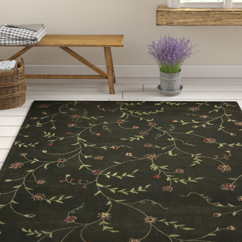 Tapis noir Antol, Rectangle 9 pi 6 po x 13 pi