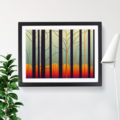 Art Deco Spring Forest Vol.5 Abstract - Single Picture Frame Print
