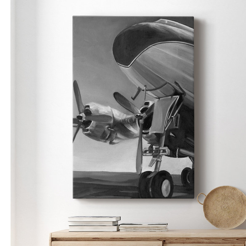 Icône de l'aviation II - peinture sur toile tendue, H 36 po x l 24 po x P 1 po