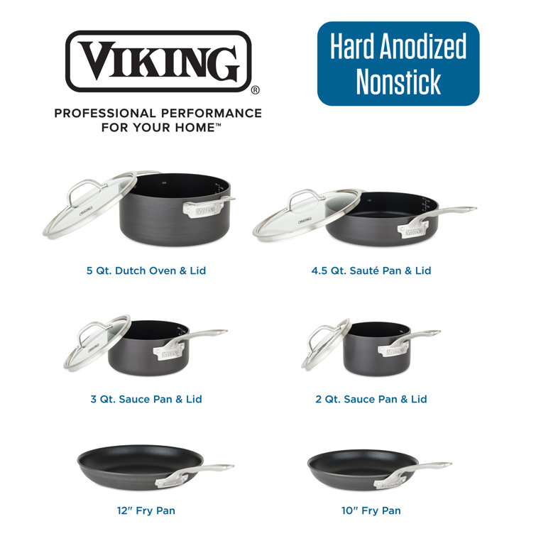 Viking Hard Anodized Nonstick 3 qt. Saucier Pan