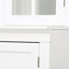 Garde-manger autoportant de 75,25 po H avec porte vitrée, huche de rangement de style maison de campagne pour le salon, la cuisine, le couloir et le bureau.