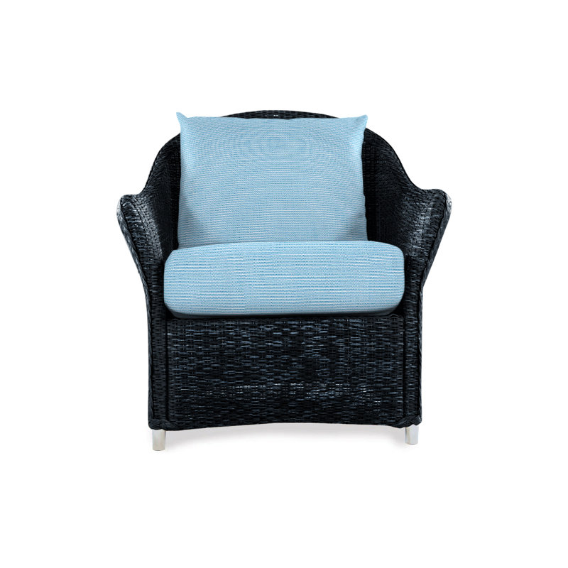 Weekend Retreat Outdoor Lounge Chair, Flagship Lapis Sunbrella®, Ebony