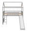 Lit mezzanine, lit maison avec glissade-1259545835