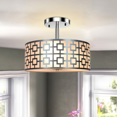 Plafonnier semi-encastré 3 lumières 12,6 po Rushda
