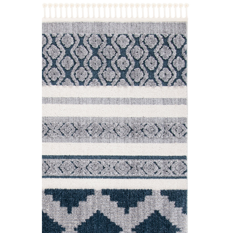 Tapis à motif géométrique Jaamal Performance, Rectangle 6 pi 6 po x 9 pi